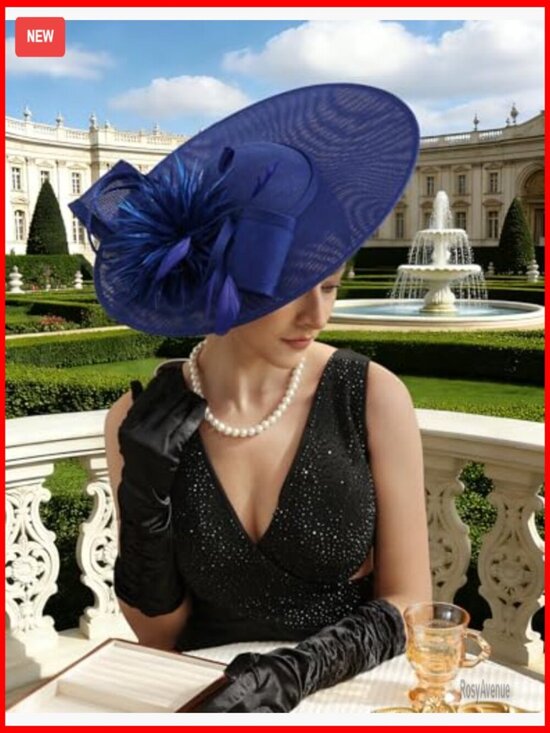 Elegant Women\'s Fascinator Hat with Flower Feathers for Wedding Derby Tea Party main image 6